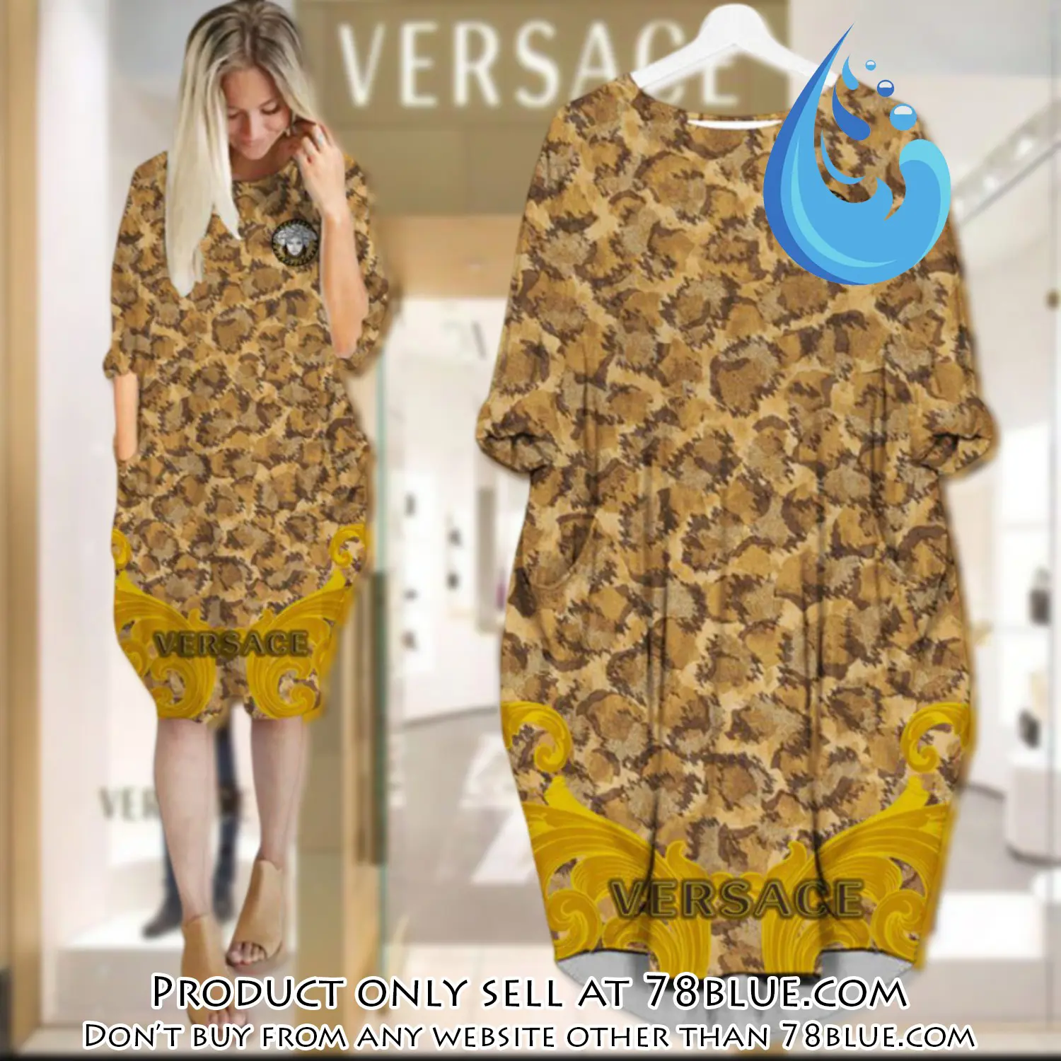 Gianni versace batwing pocket dress luxury brand for women pd065 78b1009805